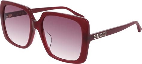 occhiali da sole firmati gucci colore rosso scurox|Esclusivi occhiali da sole donna .